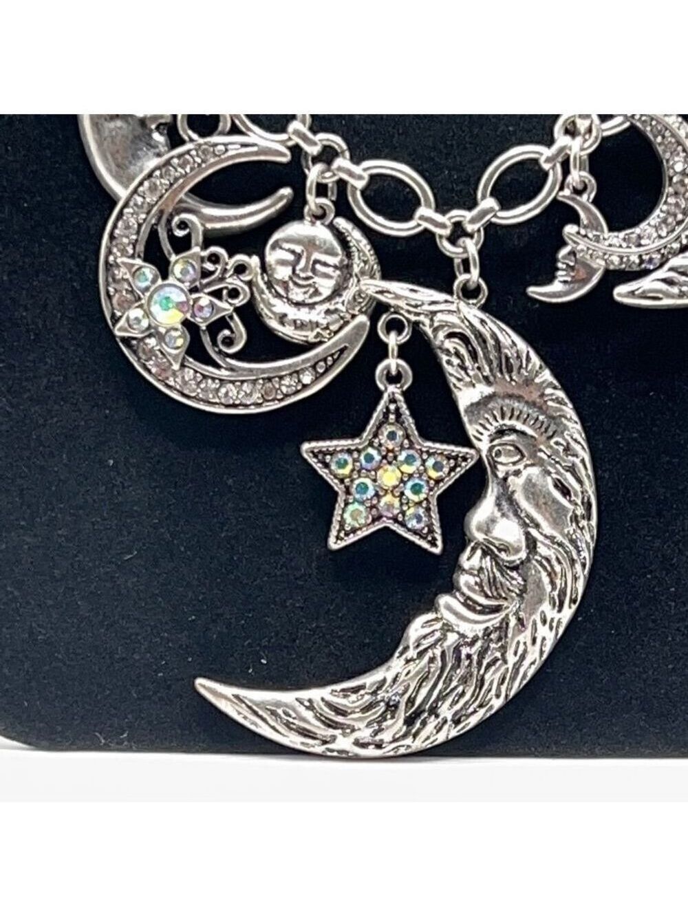 Kirks Folly Necklace Moon & Stars Shadow Charms - Picture 3 of 9